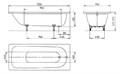 Ванна Saniform Plus Мод.373-1 170х75 белый + easy-clean 112600013001