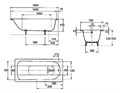 Ванна Saniform Plus Мод.372-1 160х75х41 белый 112500010001