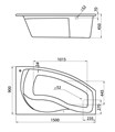 МАЙОРКА 150х90 ванна асимметричная акриловая правосторонняя белая 1.WH11.1.985