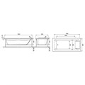 E60516RU-00 SOFA Ванна акриловая прямоугольная 180x80 см, белый E60516RU-00