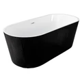 CS-03mB-170 Ванна акриловая 1700х750х580 отдельностоящая,белая с черными внешними стенками CS-03mB-170