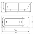 БЕЛЛА-Ванна акриловая 130*70 см,прямоугольная,белая AV.0020130 AV.0020130