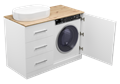 Респект -120 Тумба с 3 ящ. под стиральную машину левая Э-Рес01120-13ЯЛ