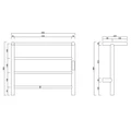 Полотенцесушитель электрический ABBER Standard AH4614 хром AH4614