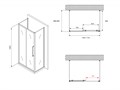 Душевой уголок ABBER Schwarzer Diamant AG30170MH-S50M-S50M AG30170MH-S50M-S50M