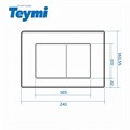 Клавиша смыва Teymi Aina (подходит для инсталляций T70011, T70033, T70035) двойной смыв нержавеющая сталь матовый T70014 1220074