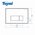 Клавиша смыва Teymi Helmi (подходит для инсталляций T70011, T70033, T70035) двойной смыв нержавеющая сталь матовый T70204 1220068