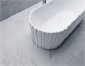 Ванна из искусственного камня ABBER Stein AS9653 белая матовая AS9653
