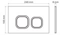Кнопка смыва IBERICA BLANCA ESTI-Q ABS-пластик, черный матовый (IB.B083.002.000) IB.B083.002.000