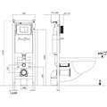 Комплект 2в1 IBERICA BLANCA инсталляция SILENCIO MINI, кнопка смыва INOX-C черный матовый (IB.001M.112) IB.001M.112