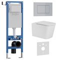 Комплект 3в1 IBERICA BLANCA инсталляция SILENCIO MINI, унитаз TOLEDO ALTO белый, кнопка смыва ESTI-S хром матовый (IB.001M.TLA.234.853) IB.001M.TLA.234.853