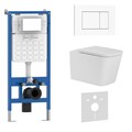Комплект 3в1 IBERICA BLANCA инсталляция SILENCIO, унитаз TOLEDO ALTO белый, кнопка смыва ESTI-S белый глянцевый (IB001.TLA.234.855) IB001.TLA.234.855