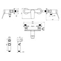 Смеситель Lemark Ortus с гигиеническим душем (LM11318C) LM11318C
