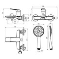 Смеситель Lemark Verba для ванны (LM11414C) LM11414C