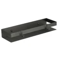 Полка для душа прямая Lemark SHELF LINE 400 мм из нерж. стали с крючками, графит (9776054) 9776054