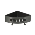 Полка для душа угловая Lemark SHELF LINE из нерж. стали с крючками, графит/вставка-пластик графит (9776048) 9776048