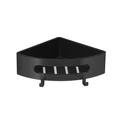 Полка для душа угловая Lemark SHELF LINE из нерж. стали с крючками, черный/ вставка-пластик черный (9772047) 9772047