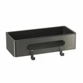 Полка для душа прямая Lemark SHELF LINE из нерж. стали с крючками, графит/вставка-пластик графит (9776045) 9776045