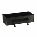 Полка для душа прямая Lemark SHELF LINE из нерж. стали с крючками, черный/ вставка-пластик черный (9772044) 9772044
