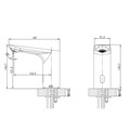 Смеситель Lemark Project для раковины монолитный бесконтактный (сенсорный) (LM4658CE) LM4658CE