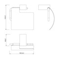 Держатель для туалетной бумаги Lemark SMOOTH LINE с крышкой, чёрный матовый (9722011) 9722011