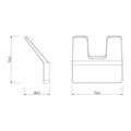 Крючок двойной Lemark SMOOTH LINE для полотенец и халатов, чёрный матовый (9712005) 9712005