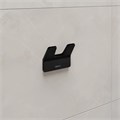 Крючок двойной Lemark SMOOTH LINE для полотенец и халатов, чёрный матовый (9712005) 9712005