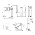 Смеситель с гигиеническим душем Lemark Ursus (LM7219BL) LM7219BL