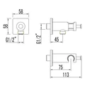 Подключение для душевого шланга Lemark (LM7885C) LM7885C