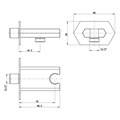 Подключение  для душевого шланга Lemark LM3985С с креплением для лейки LM3985C