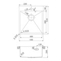 Кухонная мойка Lemark JANGA 440 прямоугольная из нержавеющей стали цвет: графит (9936103) 9936103