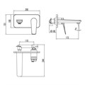 Смеситель Lemark Bronx для раковины встраиваемый (LM3726MW) LM3726MW