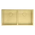 Кухонная мойка Lemark PRORAN 900 прямоугольная с двумя чашами из нержавеющей стали цвет: светлое золото (9938138) 9938138