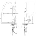 Смеситель Lemark Expert для кухни с выдвижным поворотным изливом (LM5084S) LM5084S