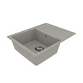 Кухонная мойка Lemark IMANDRA 640 врезная прямоугольная с крылом из кварцгранита цвет: Грей (9910021) 9910021