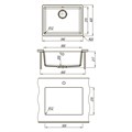 Кухонная мойка Lemark SINARA 540-U подстольного монтажа из кварцгранита цвет: Грей (9910075) 9910075