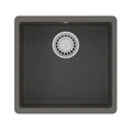 Кухонная мойка Lemark SINARA 440-U подстольного монтажа из кварцгранита цвет: Серый шёлк (9910071) 9910071