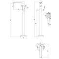 Смеситель для ванны и душа Lemark Bronx (LM3744GM) LM3744GM