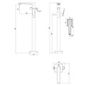 Смеситель для ванны и душа Lemark Bronx (LM3744GM) LM3744GM