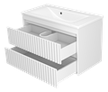 Тумба под раковину Brevita Balaton 90 подвесная (белая) BAL-06090-01-01П2Я
