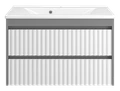 Тумба под раковину Brevita Balaton 90 подвесная (белая, серая) BAL-06090-01-012Я