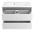 Тумба под раковину Brevita Balaton 90 подвесная (белая, серая) BAL-06090-01-012Я