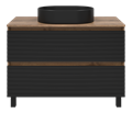 Тумба под раковину Brevita Dakota 100 (черная) DAK-07100-19/02-2Я