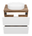 Тумба под раковину Brevita Dakota 70 (белая) DAK-07070-19/01-2Я