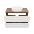 Комплект Brevita Dakota 100 белый напольная тумба с раковиной УТ000015495