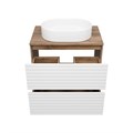 Комплект Brevita Dakota 70 белая напольная тумба с раковиной УТ000015713