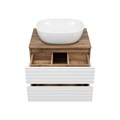 Комплект Brevita Dakota 60 белый подвесная тумба с раковиной УТ000015712