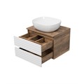 Комплект Brevita Dakota 60 белый подвесная тумба с раковиной УТ000015712