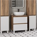 Комплект Brevita Dakota 60 белый напольная тумба с раковиной УТ000015711