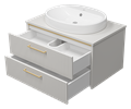 Тумба под раковину Brevita Elche 80 подвесная ELC-01080-0502Я